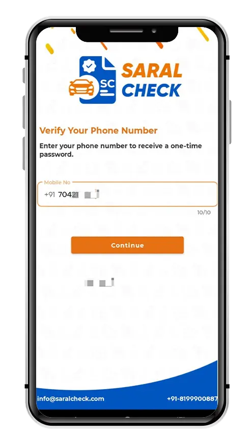 Step 2: Login with mobile number: