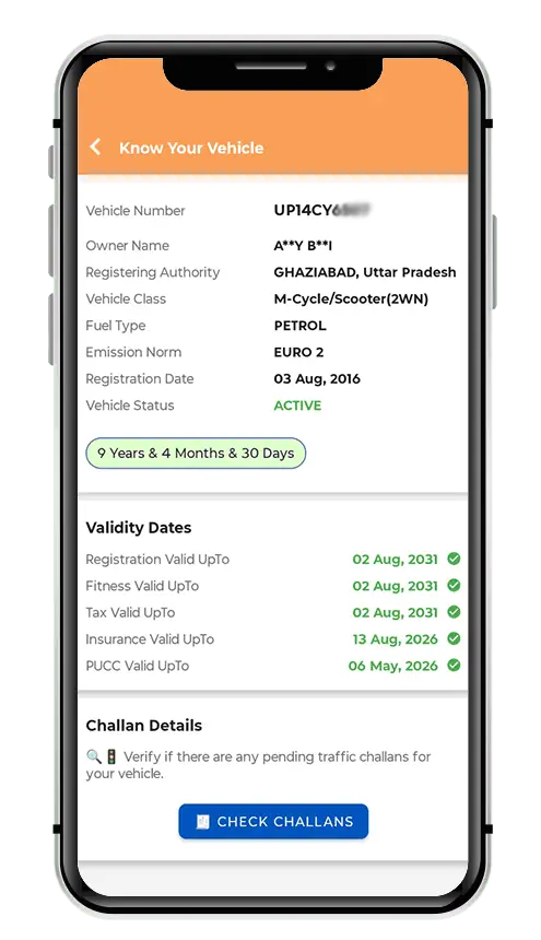 Step 5: View Vehicle Information