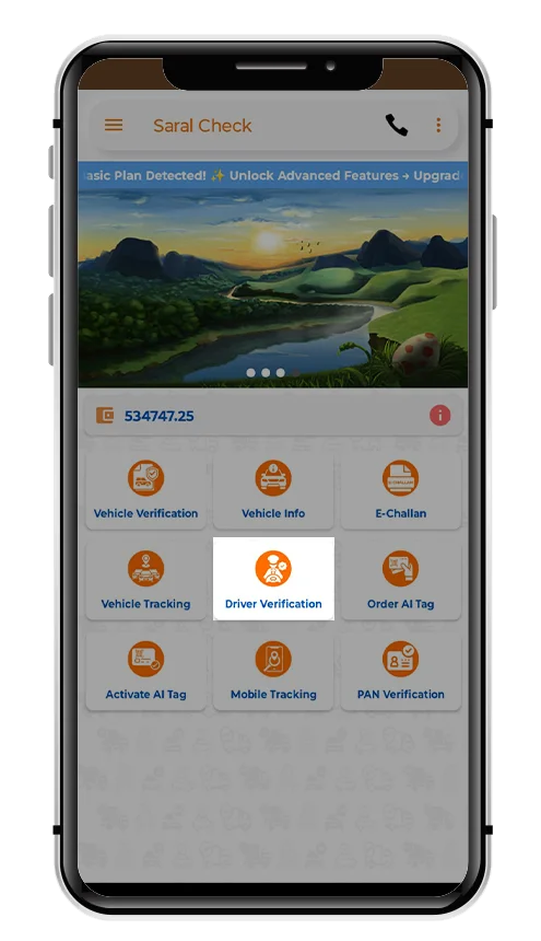 Step 3: Tap on Driver verification