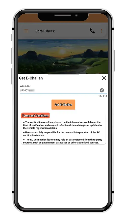 Enter Vehicle Registration Number